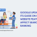 Google updates its guide on how website features affect search ranking.